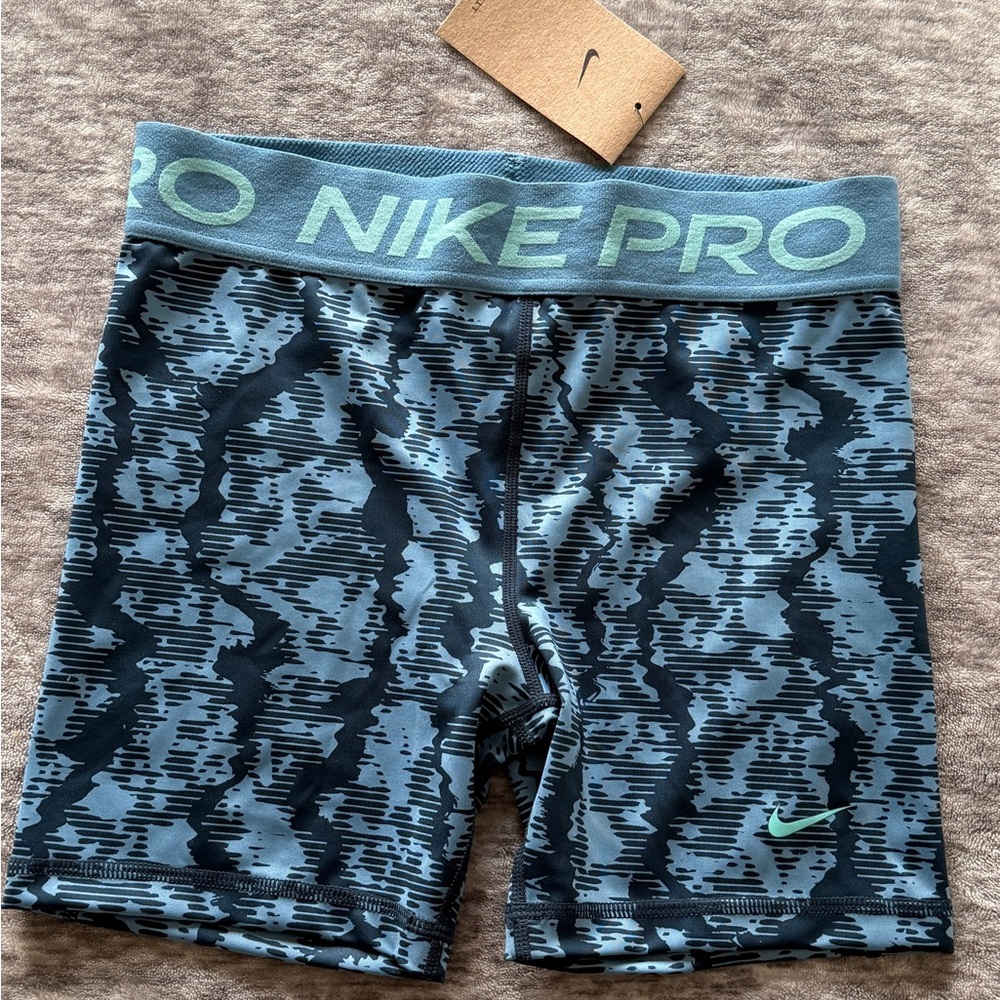 Nike Pro Light Blue Dri-FIT Shorts - Picture 6 of 8